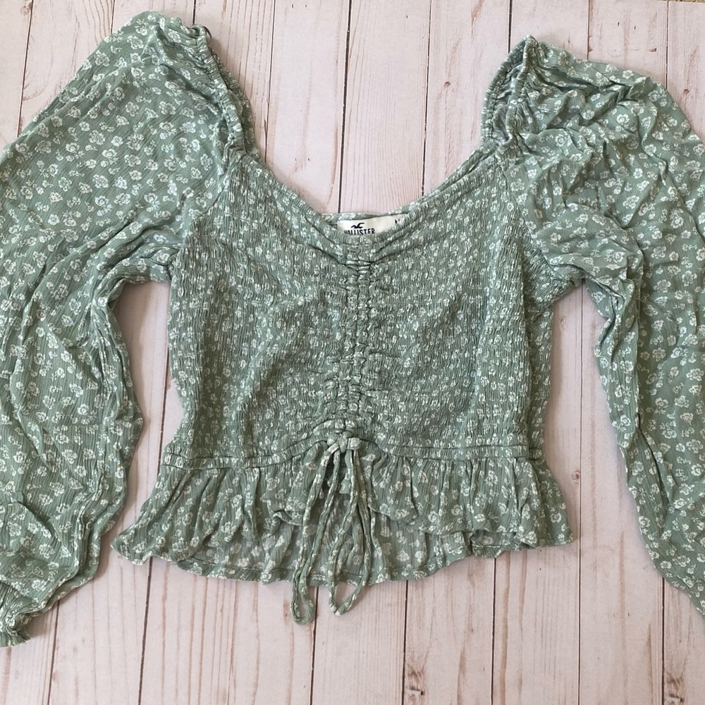 Hollister Green Blouse